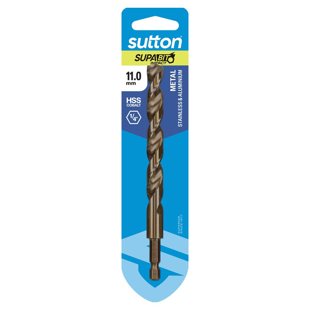 Sutton Tools 11mm Supabit Impact Drill Bit HSS Co for Metal, Timber & Plastic