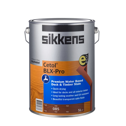 Sikkens Cetol BLX-Pro Teak Timber Stain 5L - Water-Based UV Resistant Satin Exterior Wood Finish