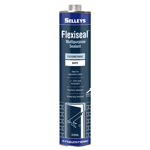 Selleys Flexiseal 310ml White Polyurethane Construction Sealant Indoor Outdoor