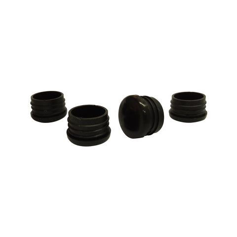 Surface Gard 25mm Black Round Internal Plastic Chair Tip - 4 Pack