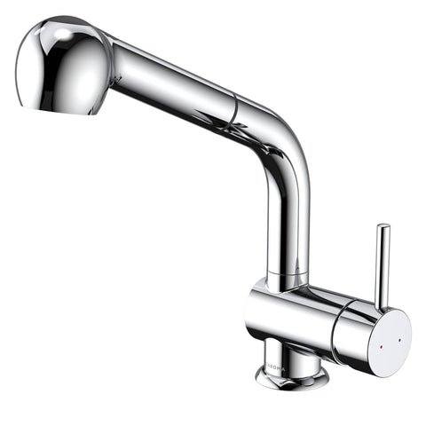Caroma Cardinal II Sink Mixer with Retractable Spray, Polished Chrome, WELS 5 Star 6L/min