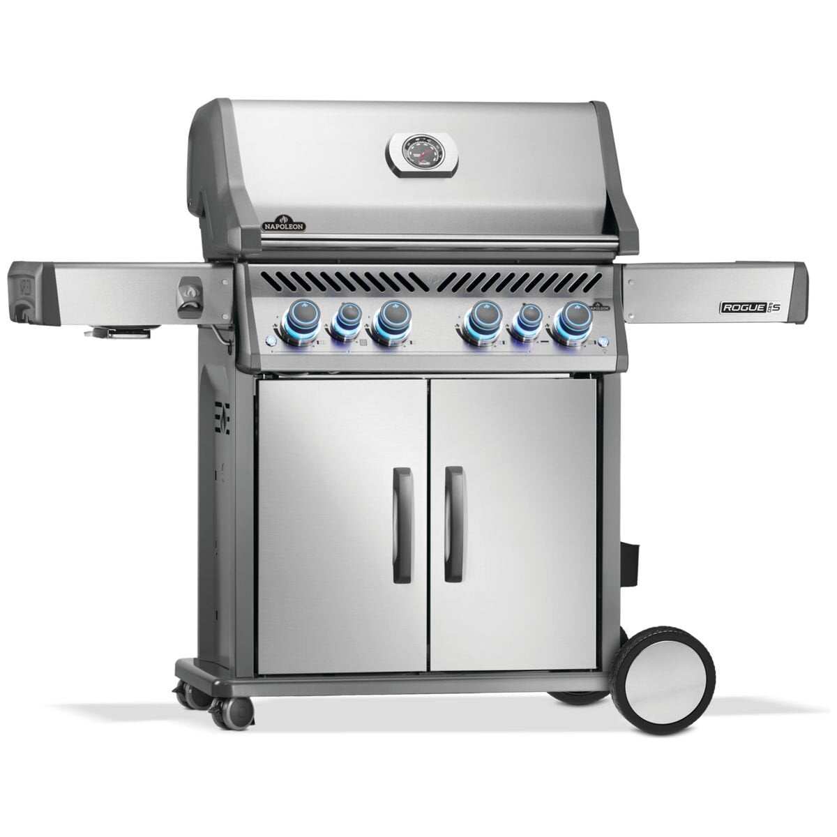 Napoleon Rogue Pro-S 525 4 Burner LPG Freestanding BBQ - Silver - Side Burner - RPS525RSIBPSS-2-AU
