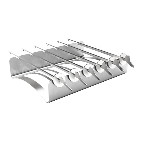 Matador 430 Stainless Steel Skewer Rack and Skewers Set with Long Handles