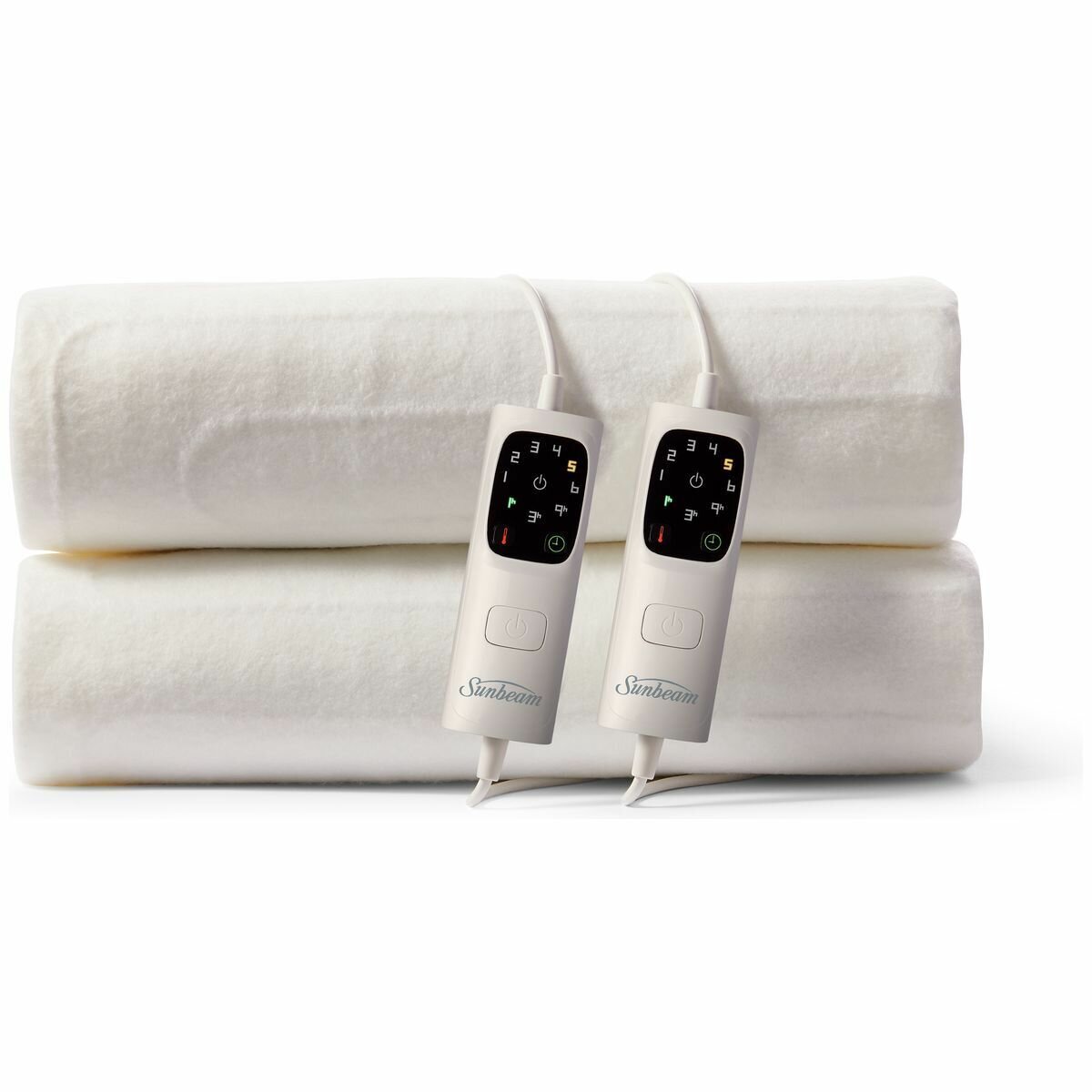 Sunbeam Sleep Perfect Queen Electric Blanket - Antibacterial, 6 Heat Settings, Dual Controls - BLA6351