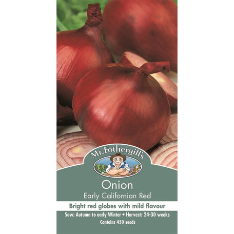 Mr Fothergill's Early Californian Red Onion Seeds - 75mm - Mild Flavor - SuperSaverAU - view 1
