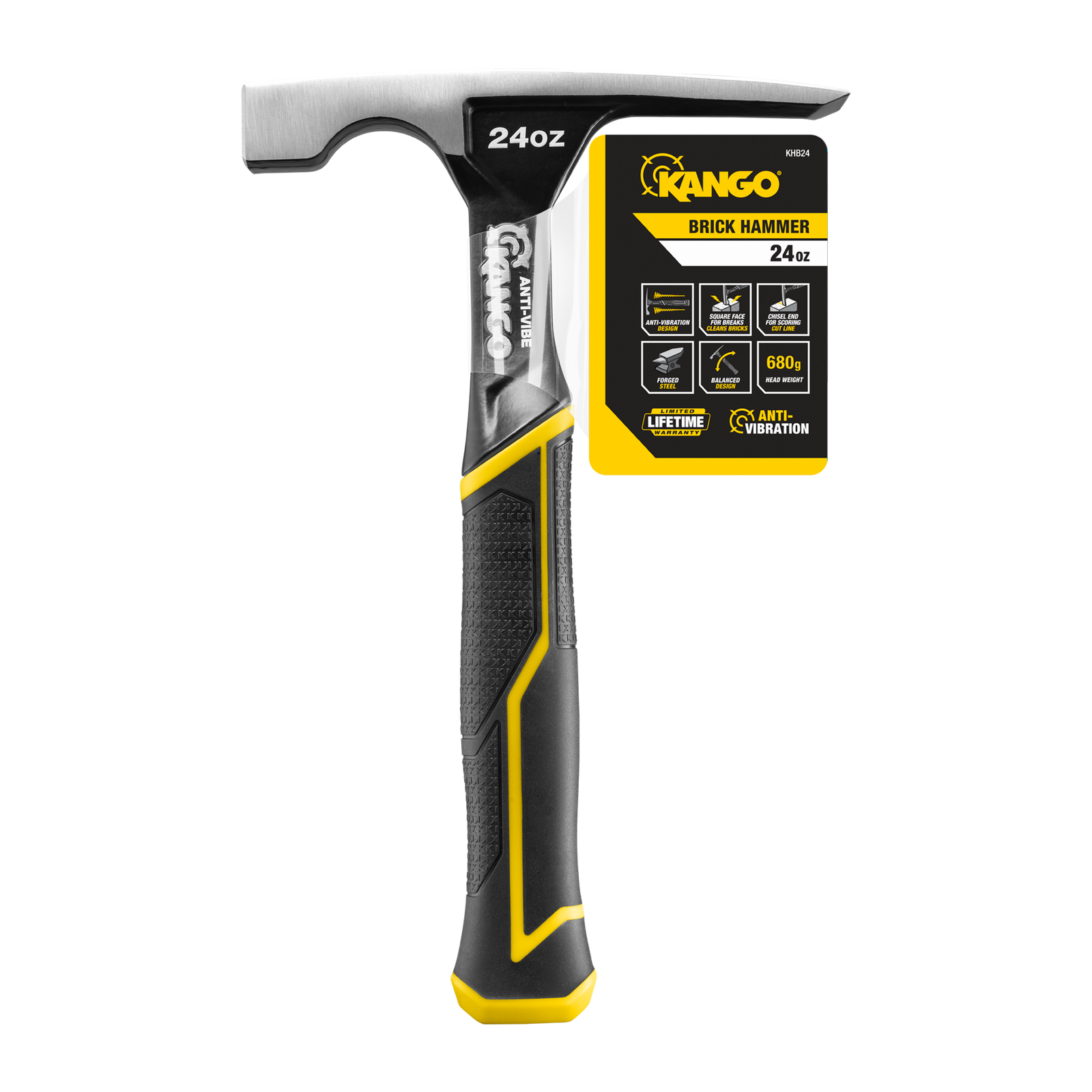 Kango 24oz Anti-Vibe Brick Hammer