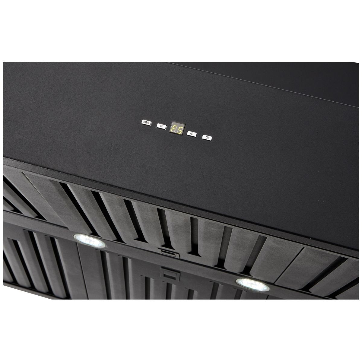 Schweigen 120cm BBQ Canopy Rangehood - Matte Black, 2500m³/h, Twin Internal Motors, Remote - CL7372BPAK