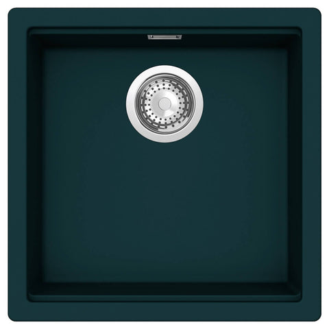 Abey Kiruna Single Bowl Sink - 15L Ivy Green Granite, Topmount or Undermount - KN-100IVY