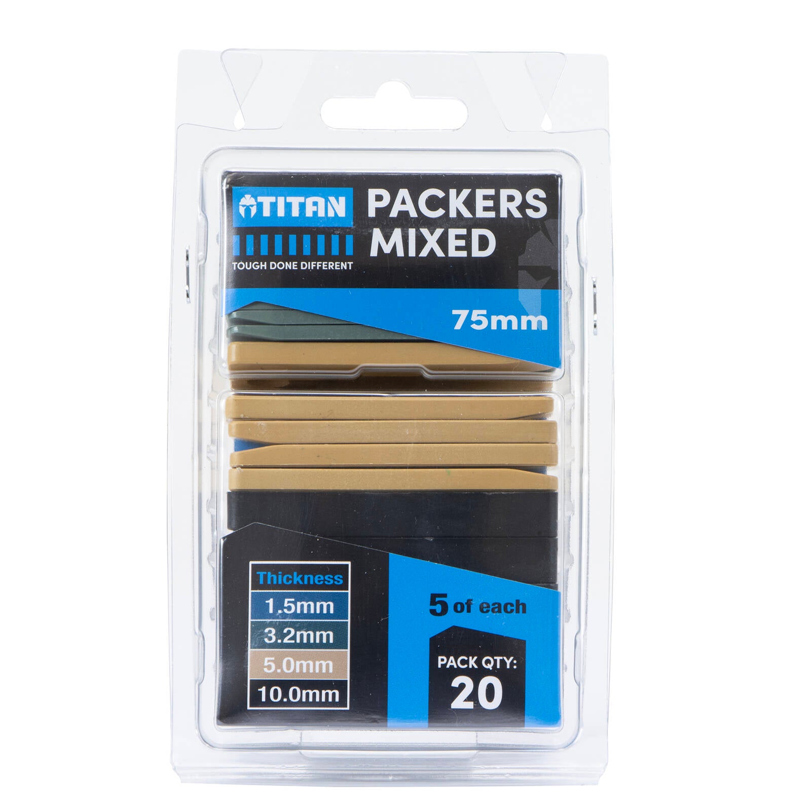 Titan Window Packers 75mm Mixed Sizes, UV Stable Plastic, 20 Piece