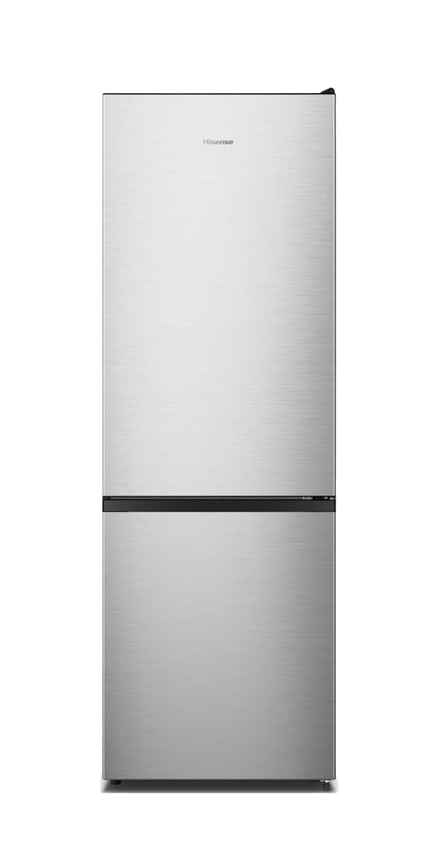 Hisense 292L Bottom Mount Fridge - Brushed Steel, Frost Free, Digital Control - HRBM292S