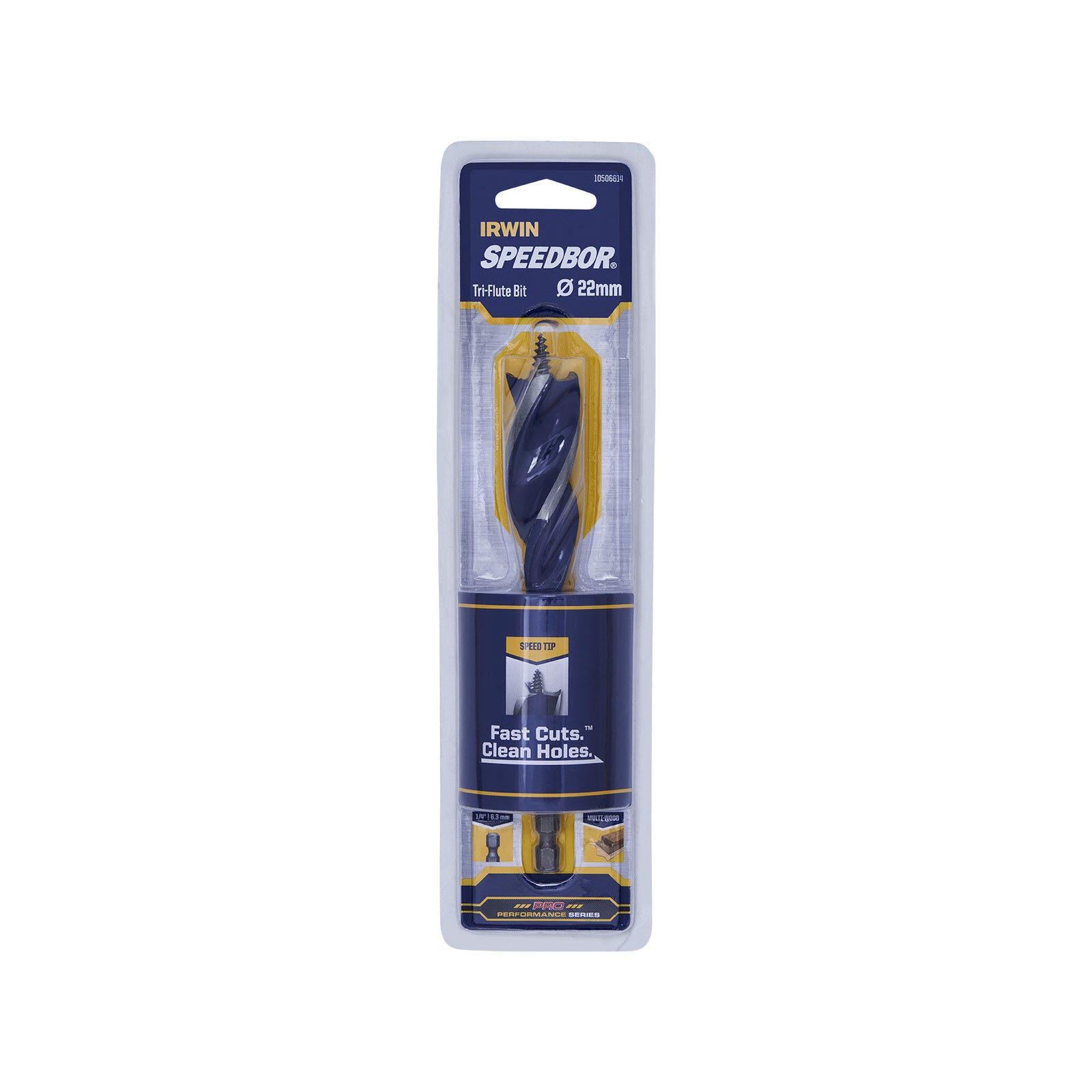 IRWIN 22mm Speedbor Max Auger Bit, Steel, 6mm Shank for Timber