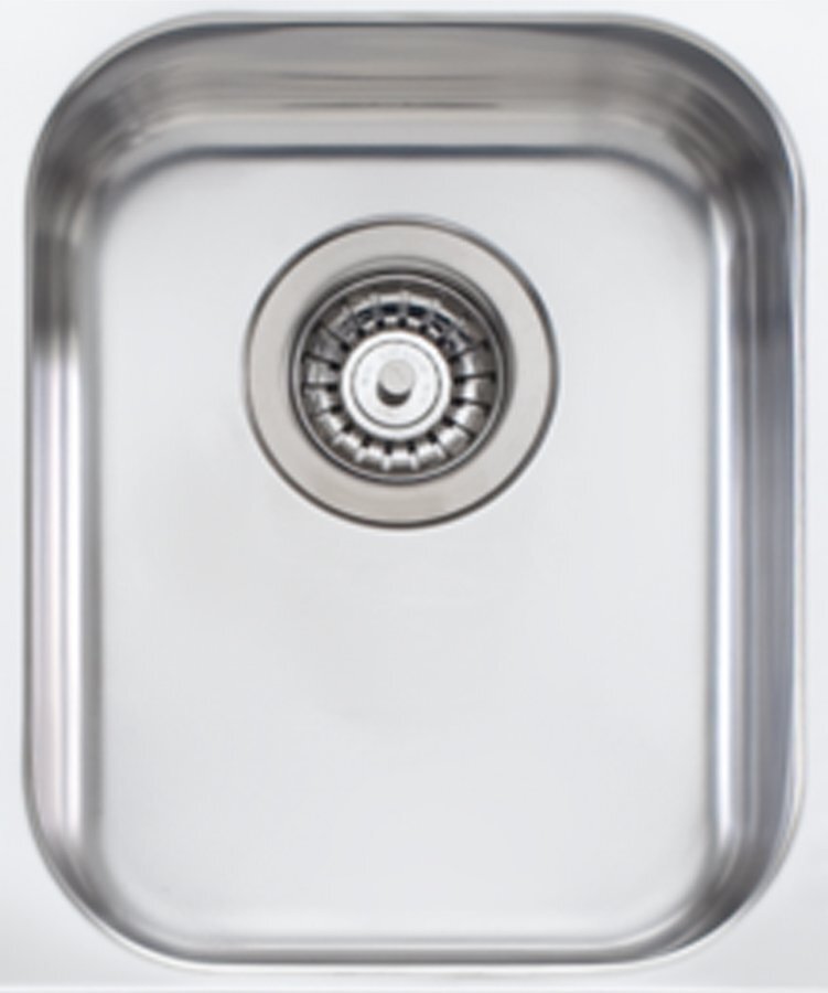 Oliveri Nu-Petite 1 and 3/4 Bowl Topmount Sink - Right Hand Drainer - Polished Stainless Steel - NP611