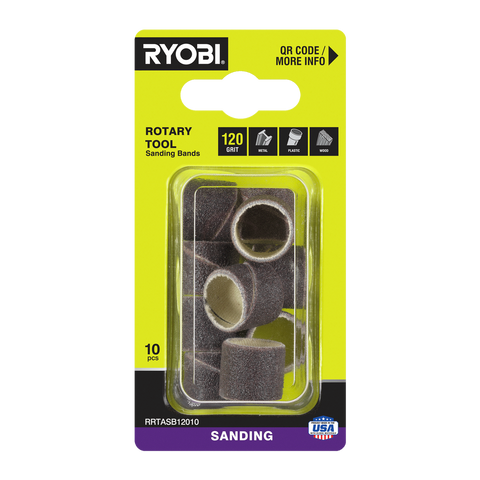 Ryobi 120 Grit Rotary Tool Sanding Band - 10 Pack