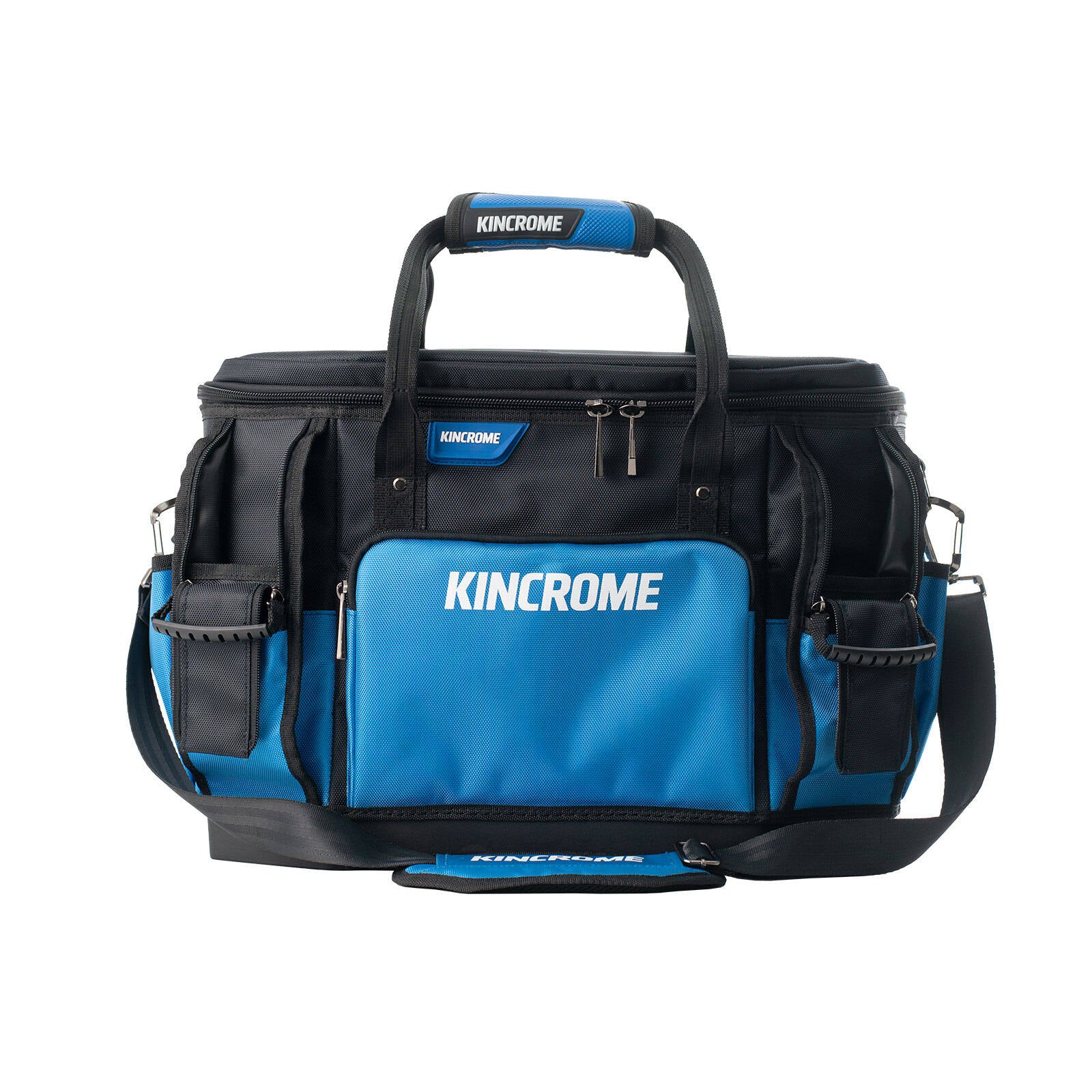 Kincrome 500mm Hard Base Round Top Tool Bag in Heavy-Duty 1680D Polyester