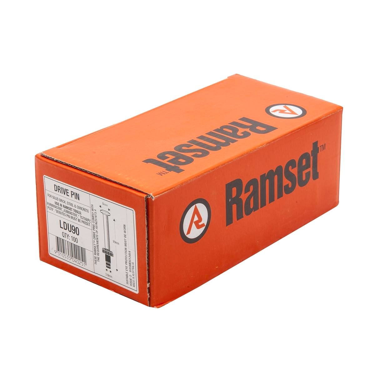 Ramset LDU90 3.7 x 90mm Nail Gun Drive Pins, Carbon Steel, 100 Pack