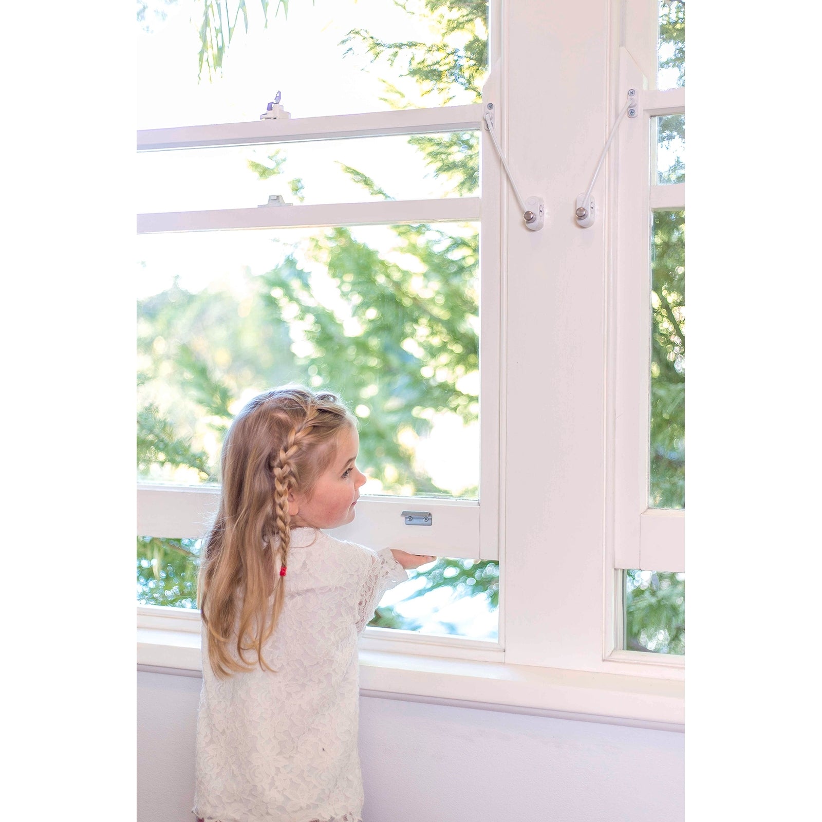 Remsafe White Window Restrictor Cable Lock Keyed