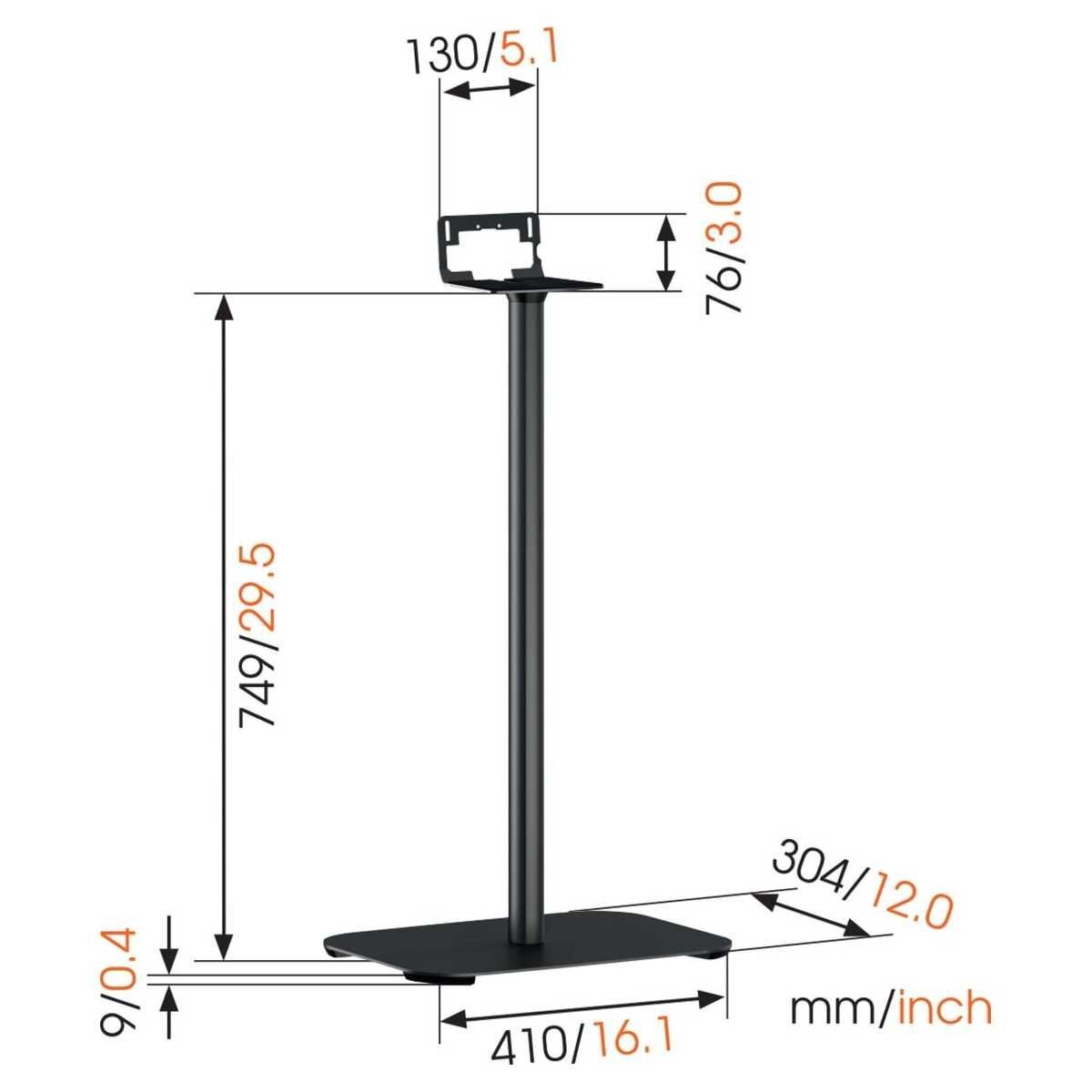 Vogel's speaker stand - White finish - 5 year manufacturer warranty - Home use - SOUND3305W