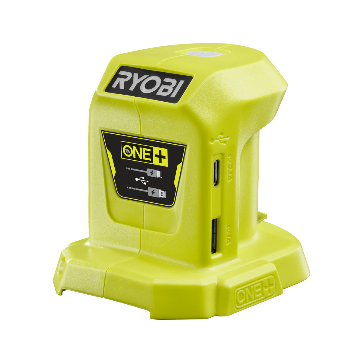 Ryobi 18V ONE+ Compact USB Power Source - Portable Charging Solution - 76mm x 81mm x 93mm - SuperSaverAU - view 1
