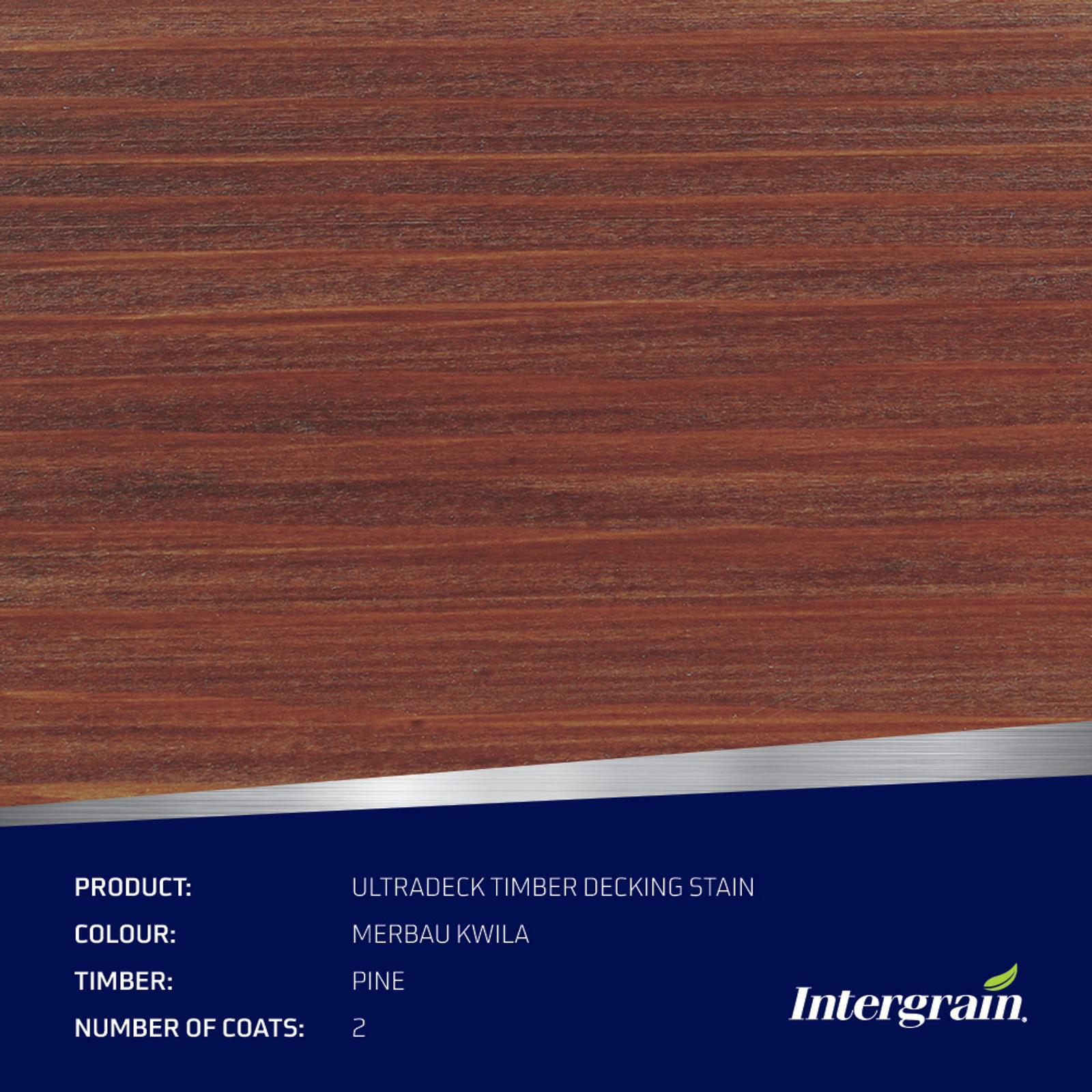 Intergrain 1L Merbau NaturalStain Timber Stain - Water Based, UV Resistant