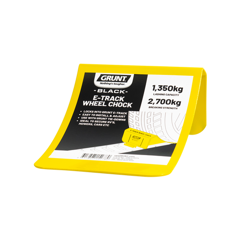 Grunt E-Track Wheel Chock 165 x 100mm Steel, Single