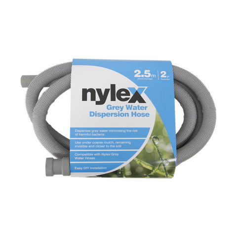 Nylex 22mm x 2.5m Grey Water Dispersion Hose, Polypropylene, Outdoor