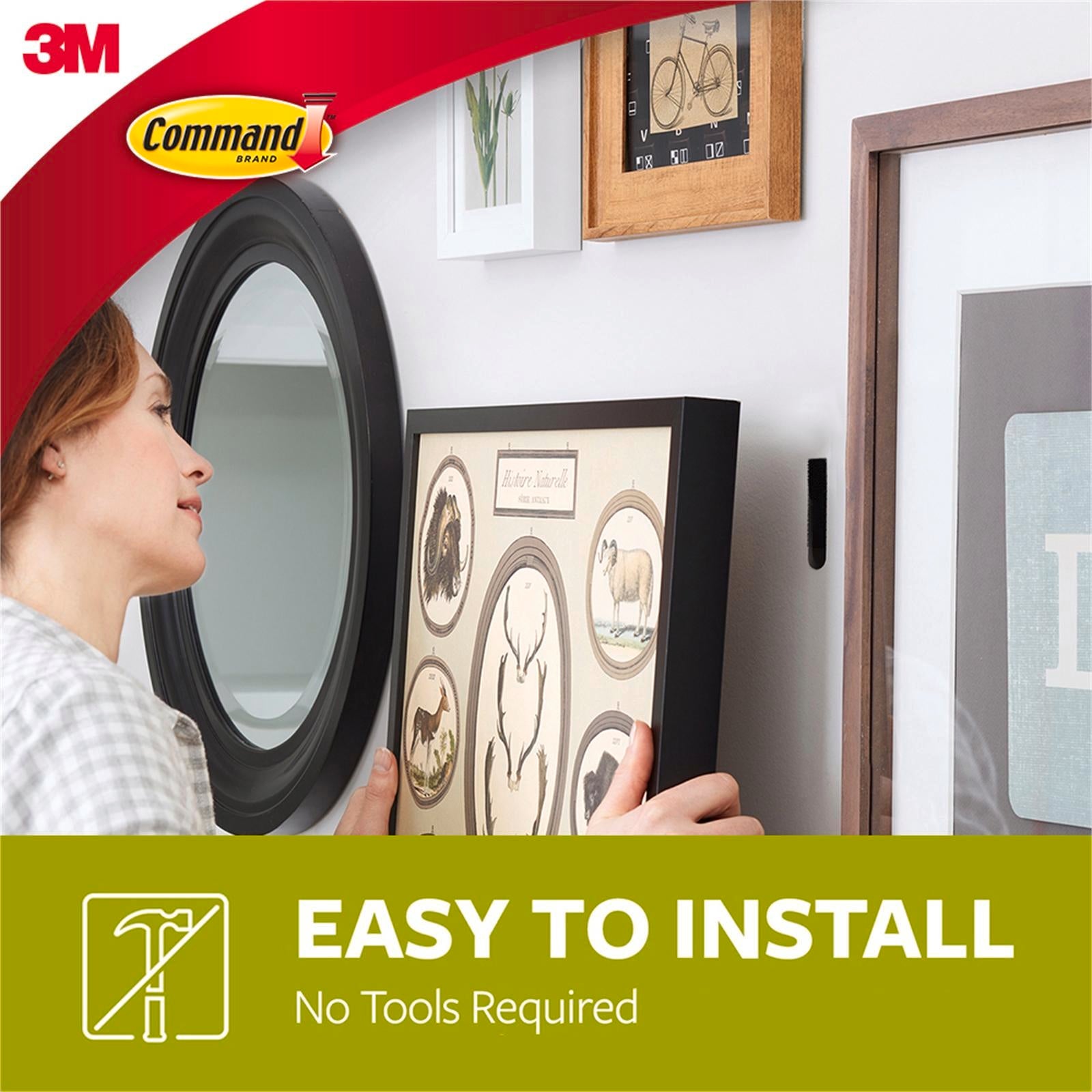 Command Medium Black Picture Hanging Strips - 4 Pack, Damage-Free
