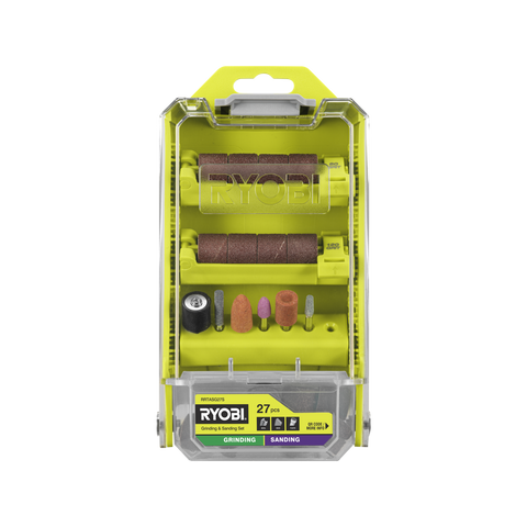 Ryobi 27-Piece Grinding and Sanding Set with Mandrel (60, 120, 240 Grit)