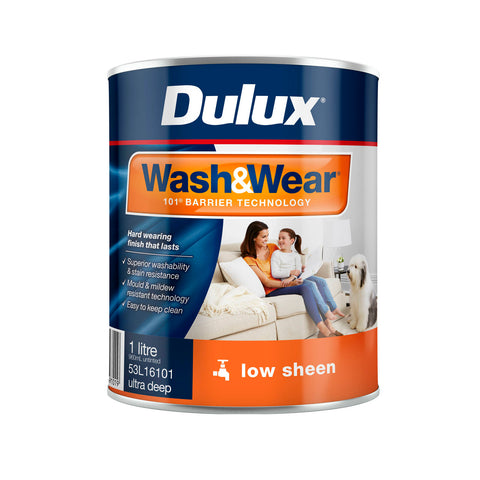 Dulux Wash&Wear Low Sheen Interior Paint Ultra Deep 1L