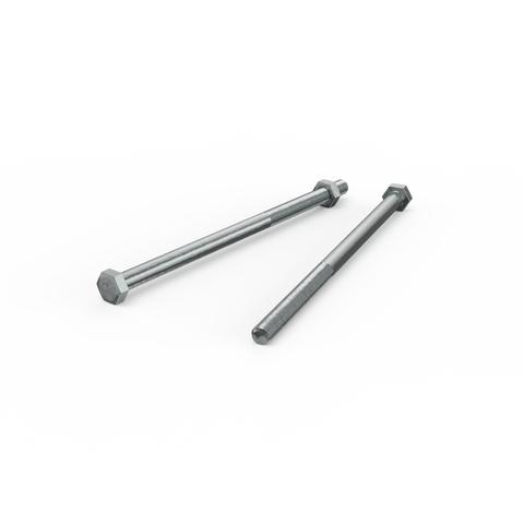 Zenith M10 x 200mm Zinc Plated Hex Head Bolt and Nut - Each
