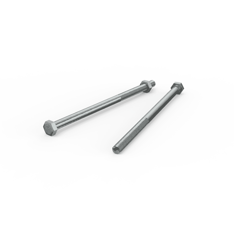 Zenith M10 x 200mm Zinc Plated Hex Head Bolt and Nut - Each