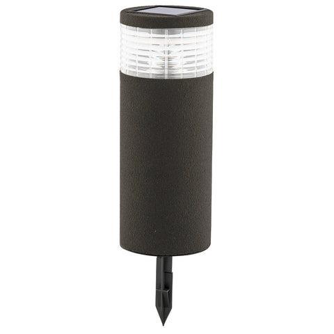 Arlec Sandor Solar Bollard Light Grey Render Sandstone Finish LVS645GY