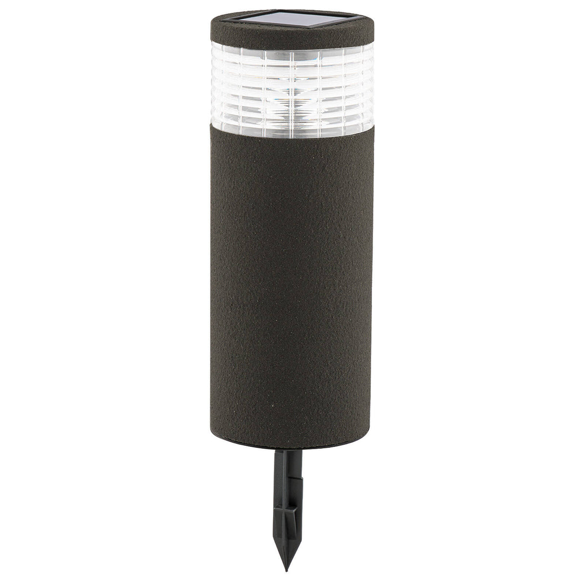 Arlec Sandor Solar Bollard Light Grey Render Sandstone Finish LVS645GY