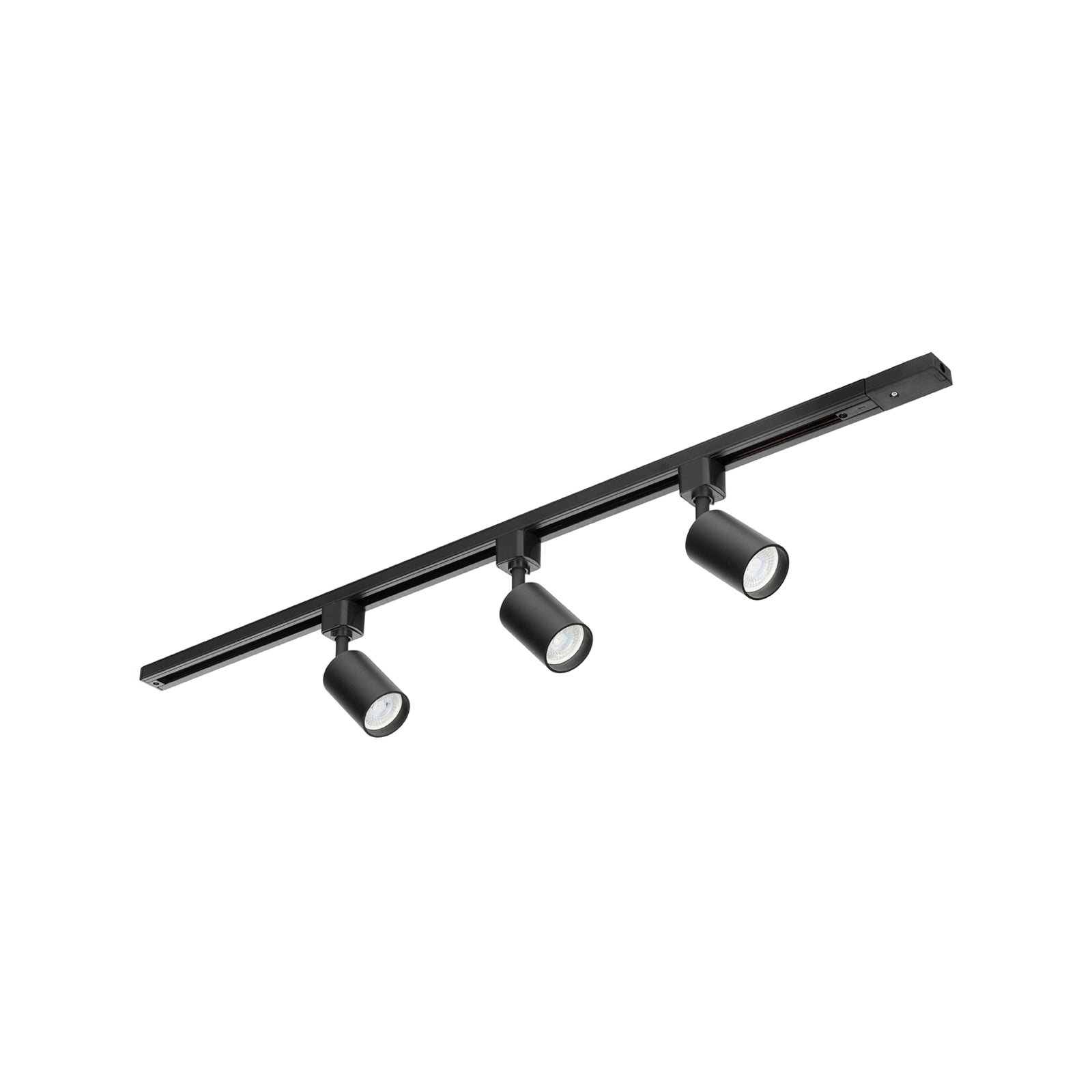Brilliant Naj Matt Black 3 Light GU10 1m Track & Spotlight Kit 35W 240V 21686/06