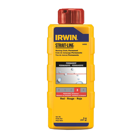 Irwin Straitline 8oz Red Chalk Powder Refill, Squeeze Bottle Marking Tool