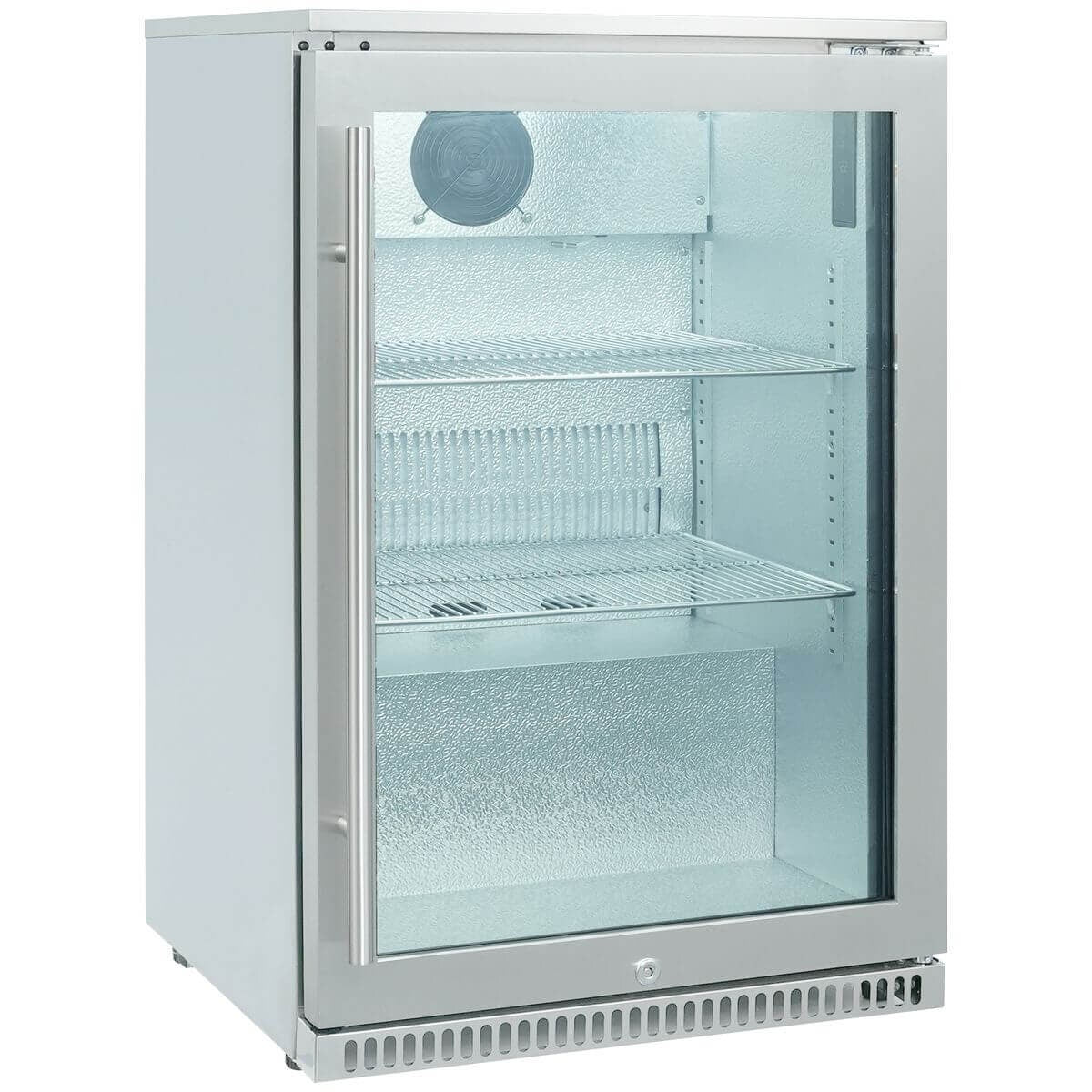 Bosston Grills 118L single door alfresco fridge - 304 stainless steel, right hinge, lockable - NAPSDRH