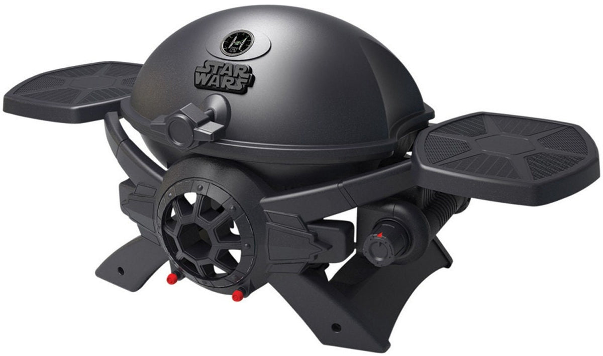 Gasmate Portable LPG BBQ - Tie Fighter Design, 1419cm2 Cooking Area, Darth Vader Black - SW-2201