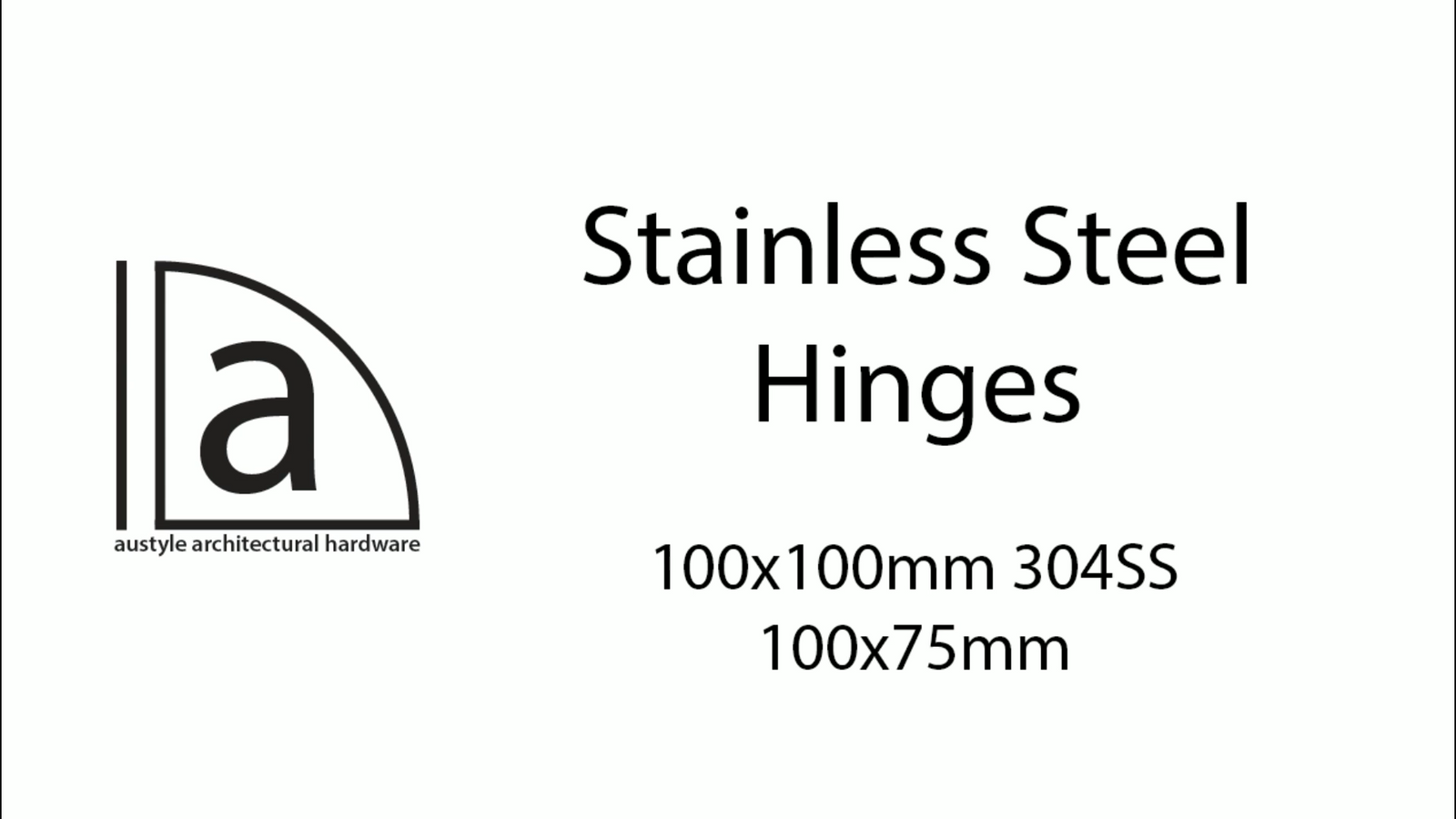Austyle 85 x 60 x 2.5mm 304 Stainless Steel Fixed Pin Butt Hinge Satin