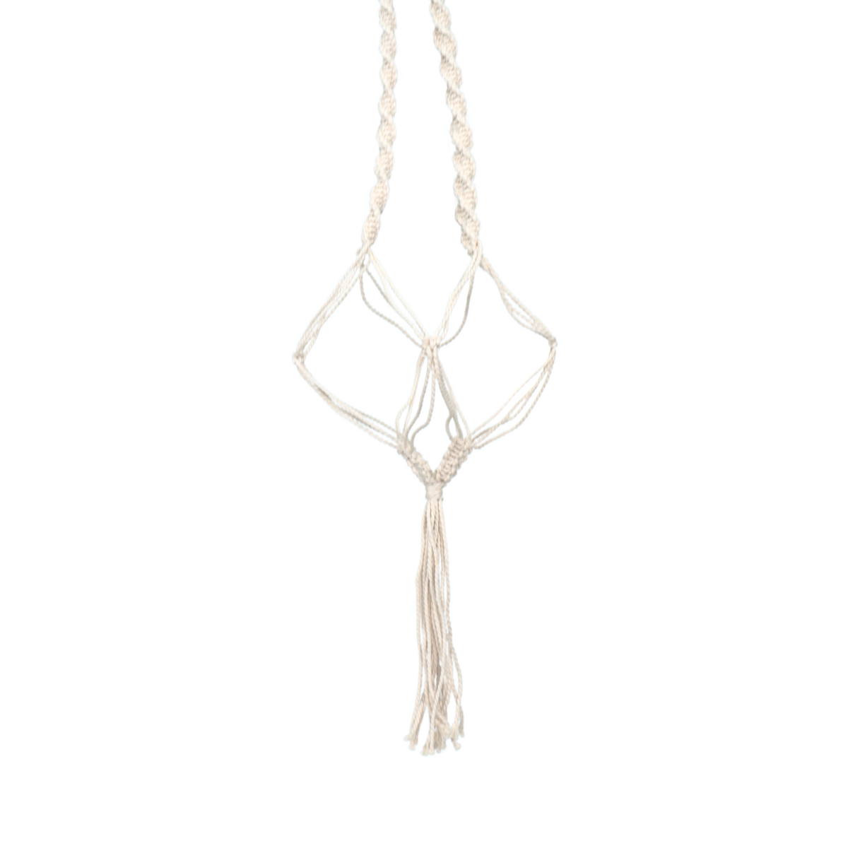 Eden Cotton Macrame Hanger - 120cm - Natural - Indoor/Outdoor Use - SuperSaverAU - view 1