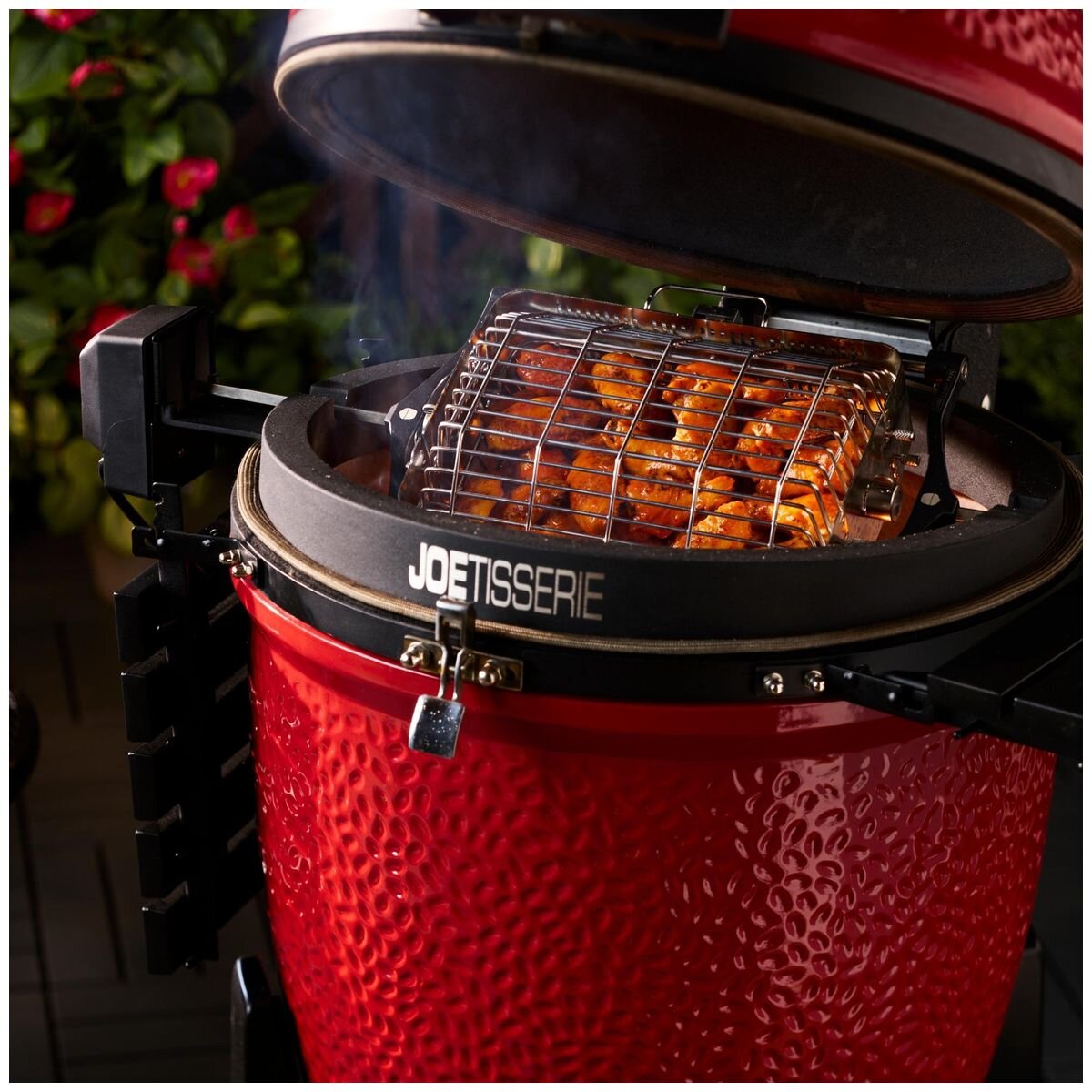 Kamado Joe JoeTisserie basket kit - flat basket and tumbler basket, stainless steel, silver - KJ15172022