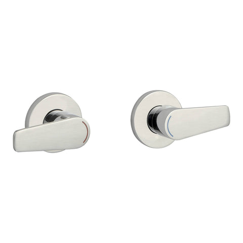 evekare Brushed Nickel 1/4 Turn Extended Lever Wall Top Assembly