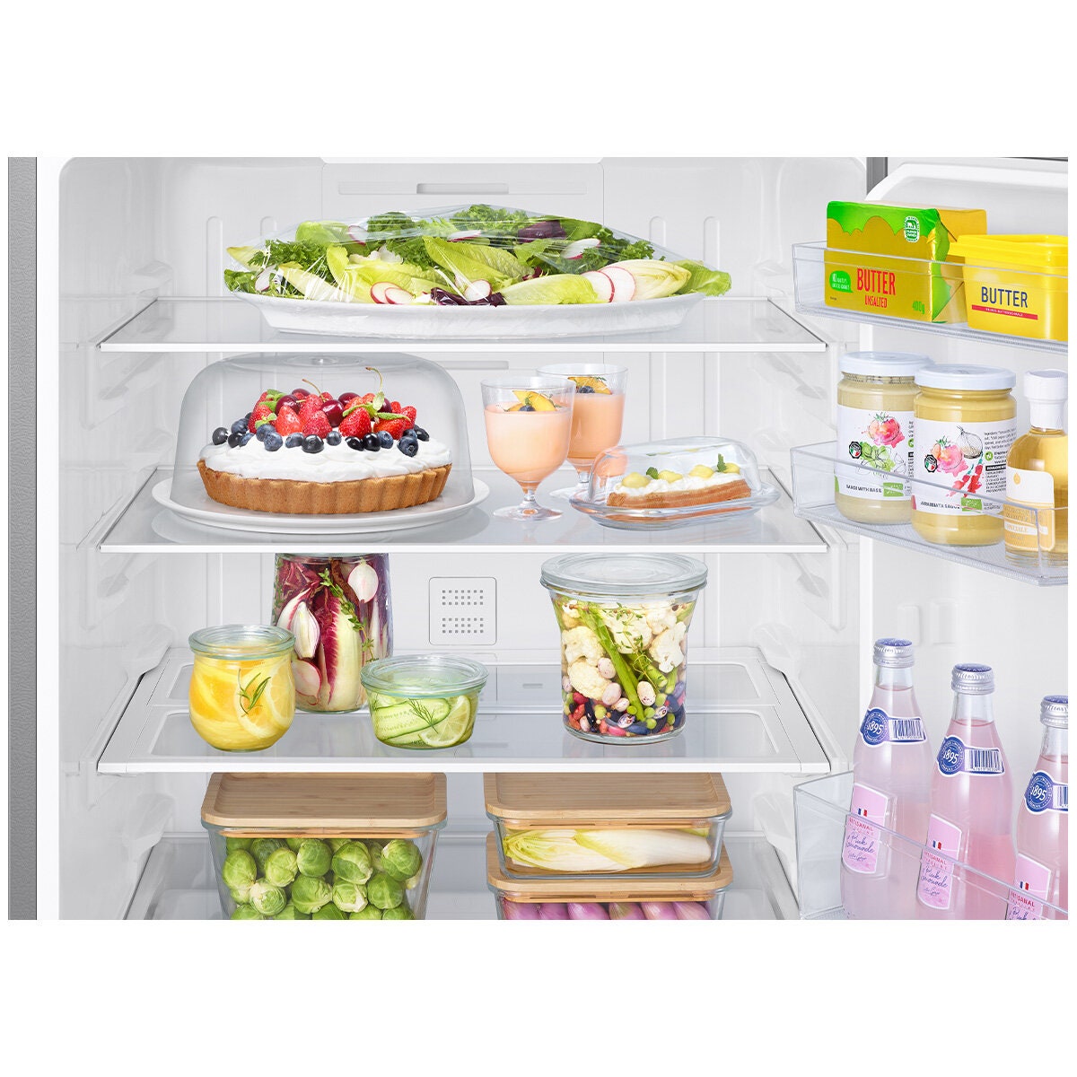 Samsung 427L Bottom Mount Fridge - Stainless Steel, SmartThings App, All-Around Cooling - SRL4200S