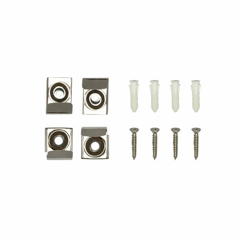 Everhang 11kg Spring Loaded Mirror Clip Set, Nickel Plated Steel