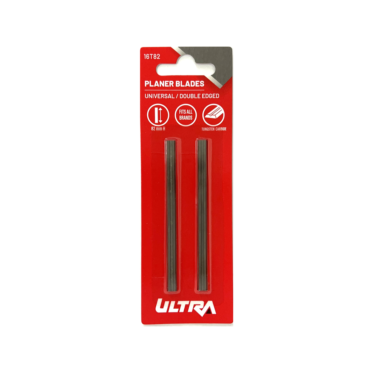 Ultra 82mm Universal Tungsten Carbide Planer Replacement Blades - 1 Pair