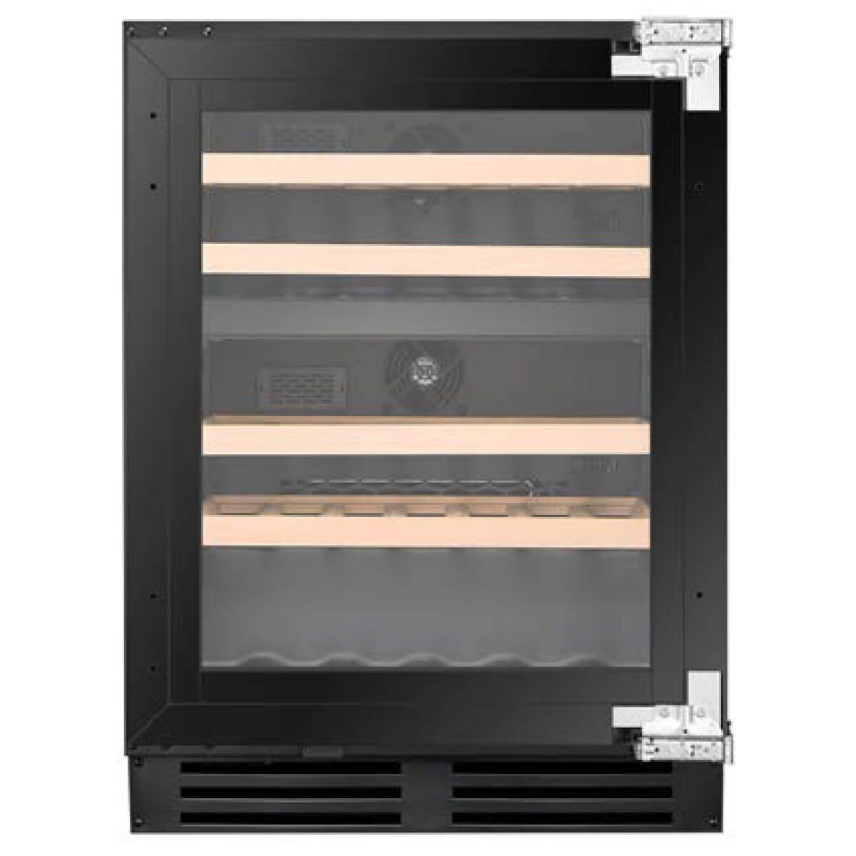 Artusi 39 Bottle Dual Zone Integrated Wine Cabinet - Black Finish - Beechwood Shelves - AINT119GWE