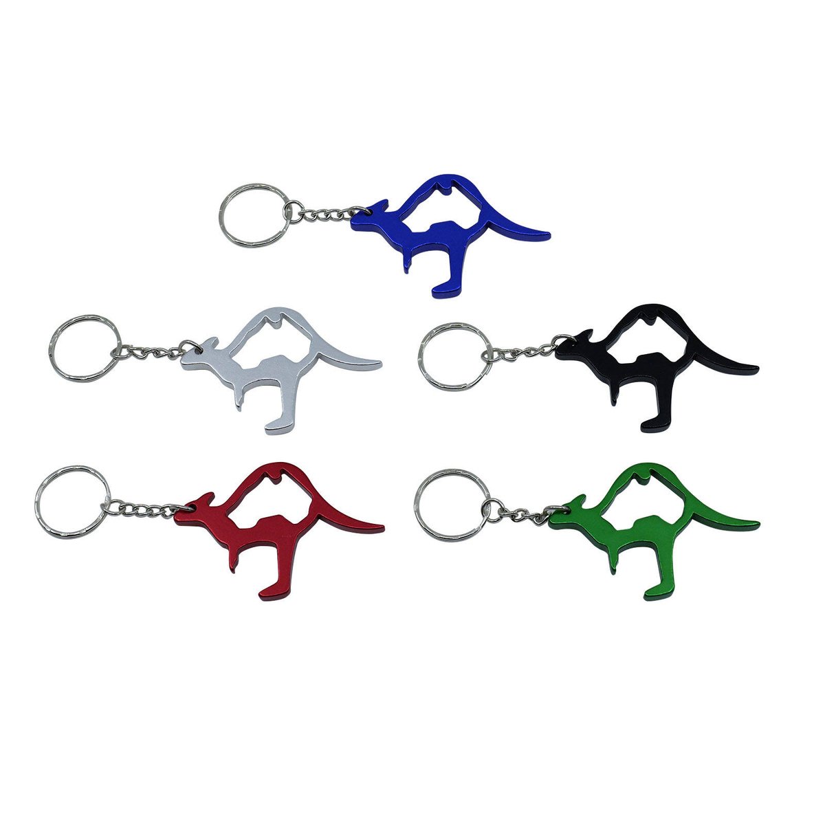 Key Essentials Nickel Plated Brass Kangaroo Bottle Opener Key Ring
