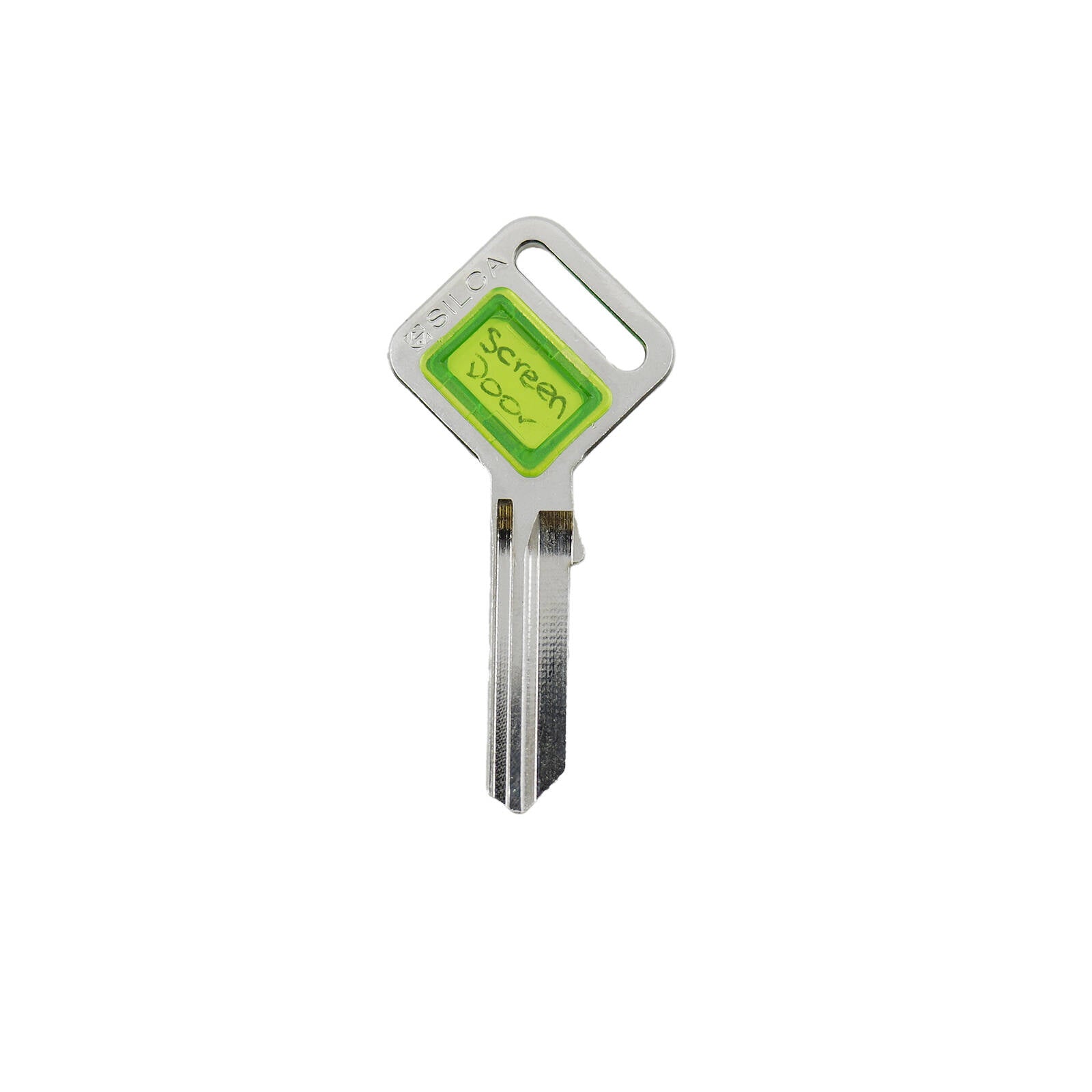 EHI LW4 Green Specialty Taggy Key, Nickel Plated Brass & Plastic, for Cutting