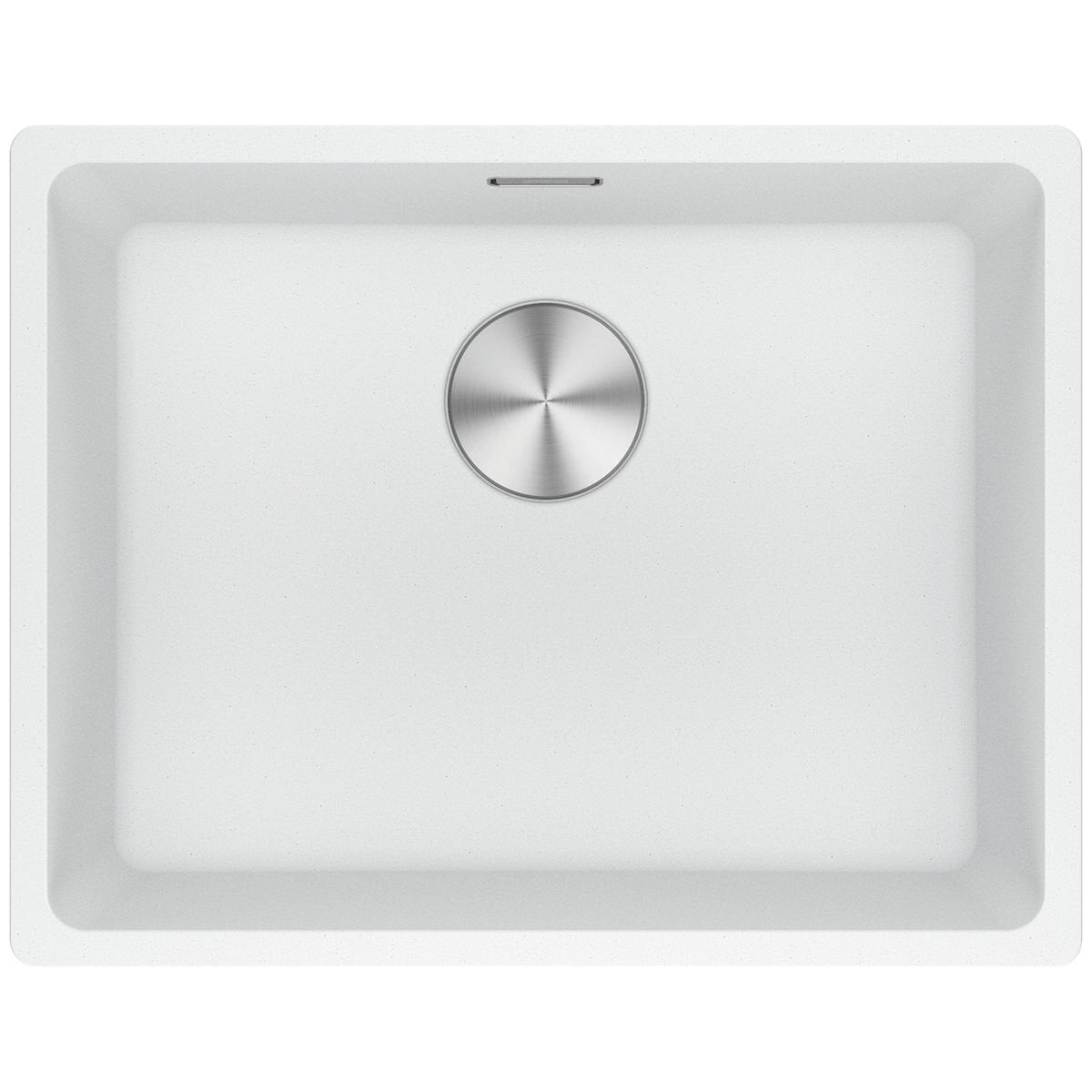 Franke 553mm Wide Single Bowl Undermount Sink - Polar White Granite - Extension Drainer - MRG110-52PW-FPC