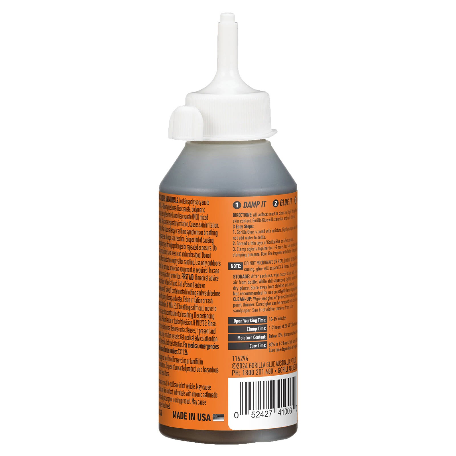 Gorilla 236ml Glue Bottle Multi-Surface High Strength