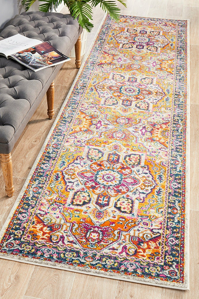 Rug Culture Babylon Medium Multi-coloured Runner Rug 300X80CM - Power Loomed - BLN-207-MULT-300X80