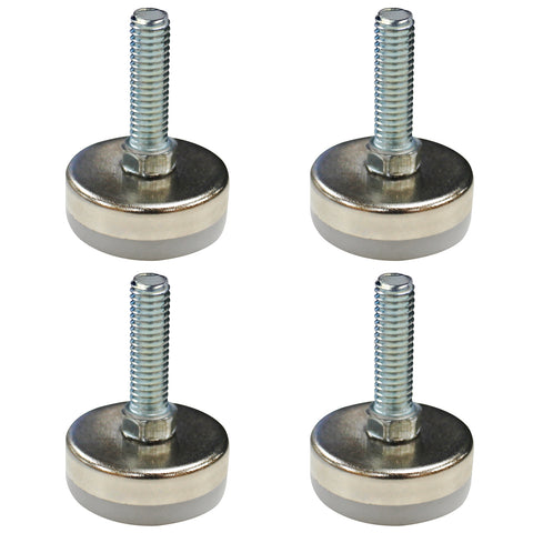 Richmond 25mm x M6 Zinc Plated Steel Fixed Levelling Foot 4 Pack